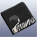 Nici 28574 - Handtuch schwarz 50 x 100 cm, Zebra