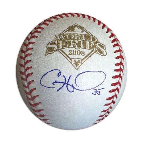 Cole Hamels Autographed/Hand Signed Philadelphia Phillies OML 2008 World Series Baseball