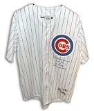 Ernie Banks and Andre Dawson Autographed Jersey - with "87 NL MVP" Inscription