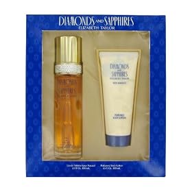 DIAMONDS & SAPHIRES by Elizabeth Taylor - Gift Set -- 3.3 oz Eau De Toilette Spray + 3.3 oz Body Lotion