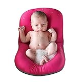 お風呂マット ベビー用 肌触り良いソフトマット 気持ちいいお風呂ベッド ベビーバス 対象0-6ヶ月 二色 52cm*33cm (pink)