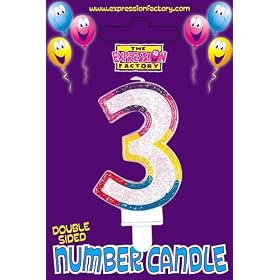 Nombre Candle 3 Multi-couleur