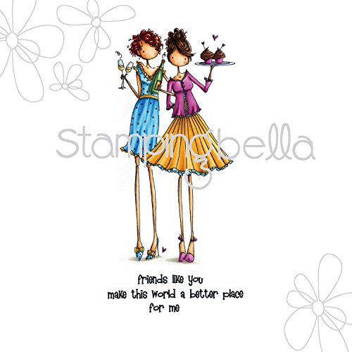 Stamping Bella Uptown Girls Felicity & Blair Cling Rubber Stamp, 6.5 x 4.5