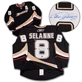 Teemu Selanne Anaheim Ducks Autographed/Hand Signed Rbk On-Ice Jersey