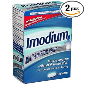 Imodium Multi-Symptom Relief of Diarrhea, 30-Count Caplets (Pack of 2) by Imodium