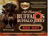 Golden Valley Natural Buffalo Jerky, Red Hot, 3.5-Ounce Pouch (Pack of 8)