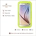 Galaxy S6 Waterproof Case, iThroughTM Waterproof Case, Dust Proof, Snow Proof, Shock Proof Case with Silicone Membrane Touched Screen Protector, Protective Carrying Cover Case for Galaxy S6 (Green)