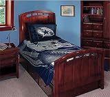 NFL Football Dallas Cowboys Logo 5 Piece Comforter, Pillowcase, Fitted & Flat Sheet Bed-in-a-bag Set Queen Size