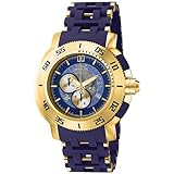 Invicta Men's 6480 Sea Spider Collection Chronograph Blue Rubber Watch