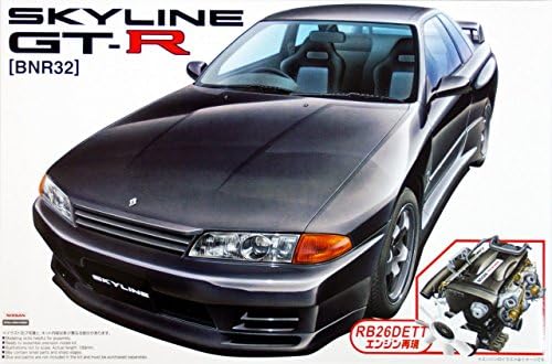 Model car BKK Aoshima 41987 Nissan Skyline GT-R (R32) with RB26DETT Engine 1/24 scale model car kits