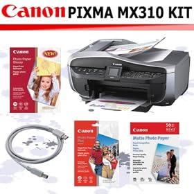 Canon Pixma MX310 (2184B002) Office All-In-One Printer + ACCESSORY KIT BUNDLE by Canon