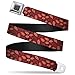 Buckle-Down Seatbelt Belt - Leaves Swirl Navy/Burgundy - 1.0