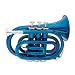 Cecilio Blue Lacquer Finish Bb Pocket Trumpet w/ Case and Accessories