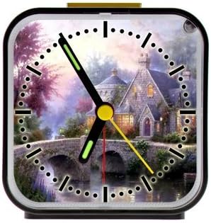 Pinturas De Thomas Kinkade Custom Square Black Alarm Clock Personal Design