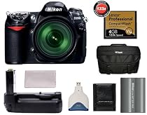 Nikon D200 10.2MP Digital SLR Camera + Nikon 18-200mm f/3.5-5.6 G ED-IF AF-S VR DX Zoom-Nikkor Lens + Lexar 4GB 133x Professional Series CompactFlash (CF) Card + High Speed USB 2.0 CompactFlash (CF) Card Reader + Nikon MB-D200 Battery Grip + Nikon EN-EL3e Rechargeable Li-ion Battery + Nikon SLR System Case + Memory Card Storage Wallet + Microfiber Cleaning Cloth