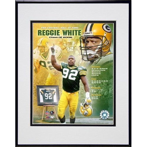 Photo File Green Bay Packers Reggie White Hall of Frame Framed Photo