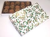 Scott's Cakes Cocoa Covered Dark and Pecan Dark Chocolate Truffles 1 Pound Holly Box