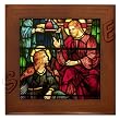 Mary Magdalene and Jesus on a Framed Tile