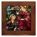 Mary Magdalene and Jesus on a Framed Tile