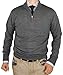 Luciano Natazzi Mens Sweater Classic Fit Quarter Zip Mock Neck Pullover Cotton