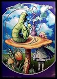 Alice In Wonderland Caterpillar Pot College Art Framed Poster Print - 24
