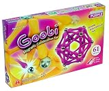 BEGINNER Pack: Purple (61 pieces) Goobi Magnetic Construction Set. Contains 35 purple color bars, 18 spheres and 8 tripods.