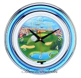Sports Golf Double Neon Wall Clock,Baseball,Basketball,Football Also available!