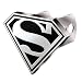 Superman "S" Logo Brushed Aluminum Hitch Plug
