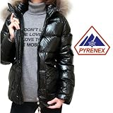 「30%オフ!ピレネックス PYRENEX 送料無料!レディース ファー付き ダウンジャケット 人気!定番モデル ブラック(黒)サイズ:36(M/9) 【正規 取扱品】」の画像