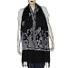 Black Scarve Stoles Wool Embroidery India 80 x 29 inches