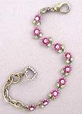 Flowering Vine Pet Necklace w Heart Charm : Finish FINE SILVER : Size 22 INCHES : Code P0S12BF5Q