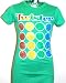 Twister Logo Game Board Women's Green Vintage T-shirt by Junk Food Clothing