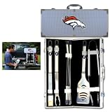 Bergamot Denver Broncos 8 Piece Barbeque Tool Set w/Case