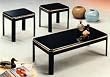 3 Piece Occasional Table Set in Black Finish By Coaster Furniture