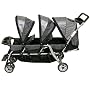 Baby Trend Triplet Stroller in Silver and Black