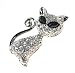 Accessories By Park Lane, O2804, Diamante Cat Brooch With Crystal Stones