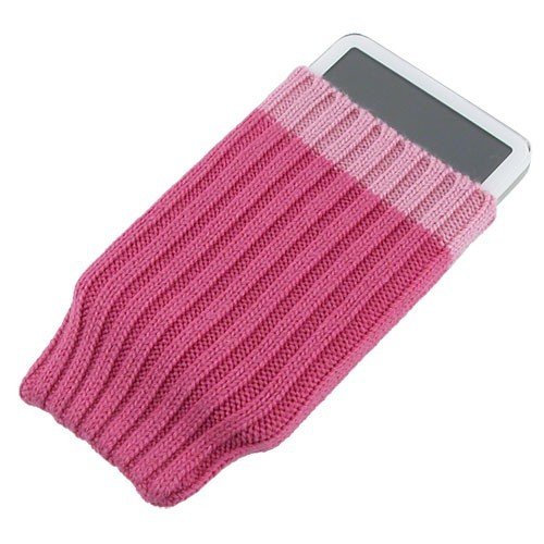 iSock Pink Beanie Cap / Sock for the Apple iPod Nano, Photo, Video, Microsoft Zune or MP3 Players, Universal fit manufactured by Insten available from Eforcity