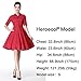 Heroecol® 50s 60s Vintage Retro Short Sleeve Swing Rockabilly Dress