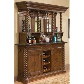 Powell Tuscan Dark Mahogany Pub Bar Back by Powell Furniture