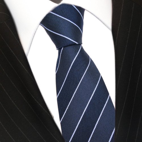 Mexx Krawatte blau dunkelblau gestreift 100% 