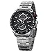 Uniprod Men's Sports Quartz Analog Watch Stainless Steel Band Water Resistant Wrist Watch(black)
