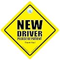 NEW DRIVER Please Be Patient Car Sign, Baby on Board Sign Style, FREE UK Postage, Newly Passed Driver Car Safety Sign