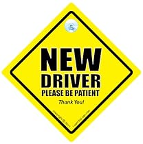 New Driver, New Driver Car Sign, New Driver Please Be Patient Car Sign, Baby on Board Sign, Decal, Baby on Board, Bumper Sticker, Car Test, Driving Licence, Driving Test, Newly Passed Driver, Car Safety Sign