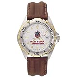 LogoArt New York Rangers Men's All-Star Leather Watch