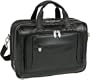 McKleinUSA West Loop 44575 I Series Full Grain Cashmere Napa Leather Expandable Double Compartment Briefcase (Black)