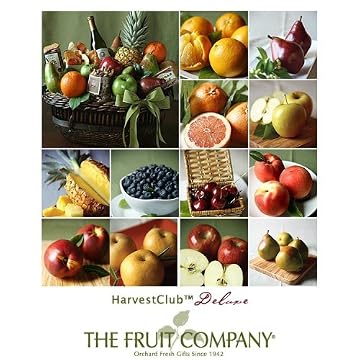 Harvest Club Deluxe Grand Monthly Fruit Club with Columbia Heritage Fruit Basket (6 Month)