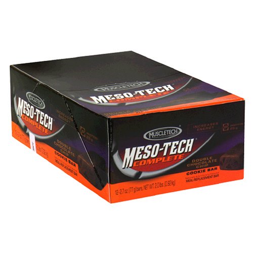 MuscleTech Meso-Tech Complete Cookie Bar, Double Chocolate 12 bars by MuscleMaster