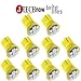 britelites 10x T10 8-SMD Yellow LED Car Lights Bulb Interior, Instrument Cluster, License Light W5W, 147, 152, 158, 159, 161, 168, 184, 192, 193, 194 2825