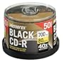 Memorex 32024750 CD-R, 80 Minute, 700 MB, 40x (Black, 50-Pack Spindle)
