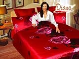 Diana - Dear Red - Duvet Cover Bed in Bag - Queen Bedding Set - DI278Q